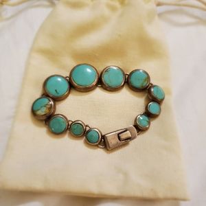 Sterling silver and turquoise bracelet